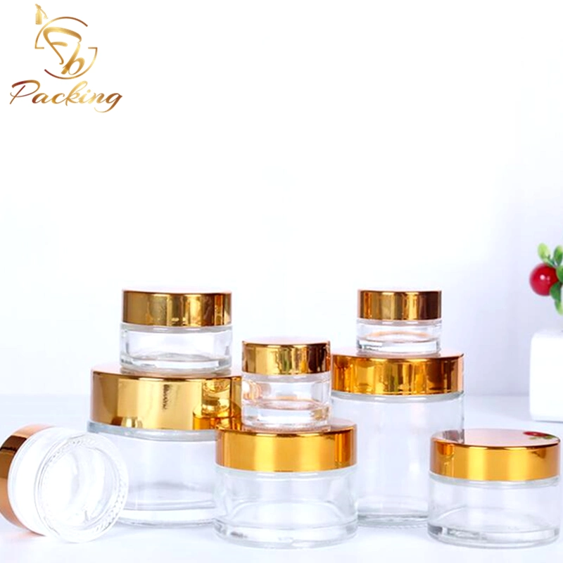 20% off Wholesale Packaging Clear Cosmetic Glass Jar 20g 30g 50g 100g for Cream or Perfume