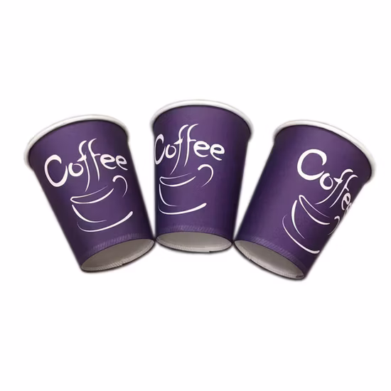 La barra de café utilizó una taza de café de papel revestido de PE usada una vez 8b
