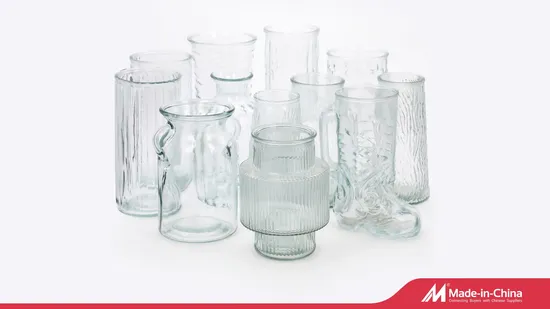 Diferentes tipos de alta calidad florero de cristal transparente para la decoración del hogar