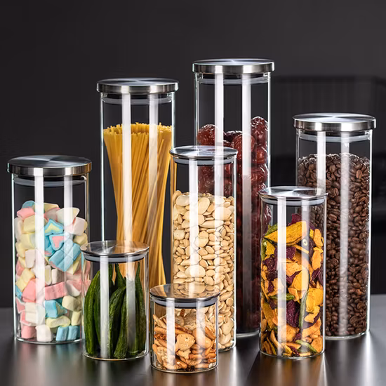 Frascos De Vidrio De Miel Cuadrados Claros Y Vacío Al Por Mayor Frascos De Vidrio Con Tapas Para Tarro De Encurtidos, Tarro De Miel, Envases De Alimentos Propósito